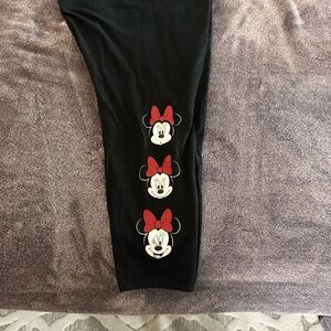 Torrid Disney Black Leggings with Minnie Mouse Faces
